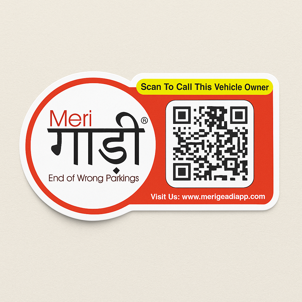 Meri Gaadi Essential QR Code Sticker