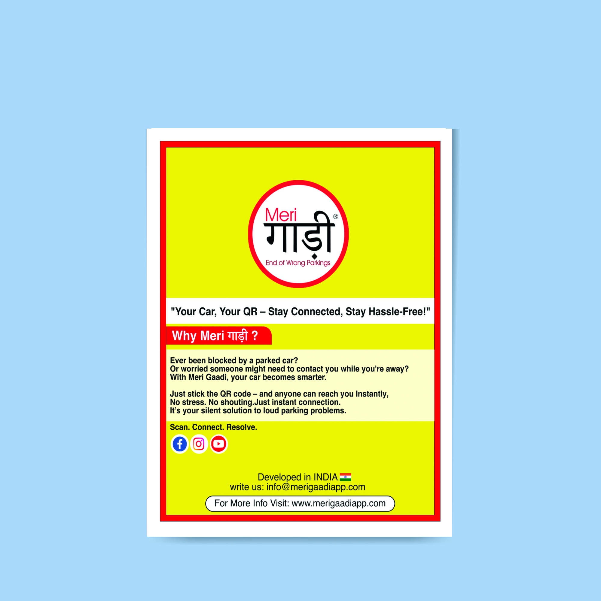 Buy Meri Gaadi Smart QR Code Sticker - Image 5