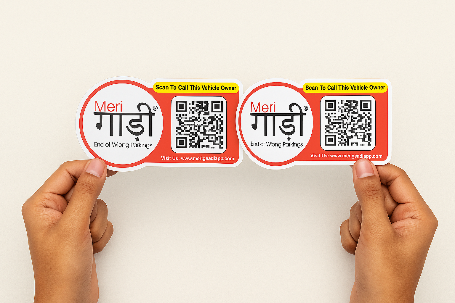 Meri Gaadi PRO QR Code Sticker